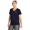 Women's Under Armour Tech Twist V-Neck T-Shirt - 410 - MIDNIGHT