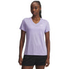 Women's Under Armour Tech Twist V-Neck T-Shirt - 538 - TRANSPARENT PURPLE