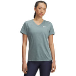 Women's Under Armour Tech Twist V-Neck T-Shirt - 587 - JASPER BLUE