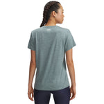 Women's Under Armour Tech Twist V-Neck T-Shirt - 587 - JASPER BLUE