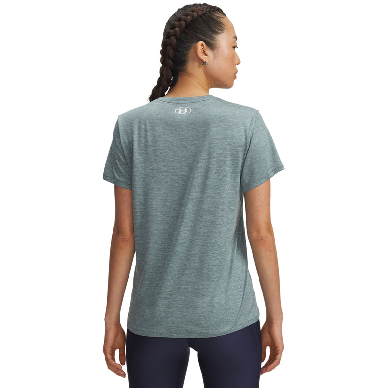 Women's Under Armour Tech Twist V-Neck T-Shirt - 587 - JASPER BLUE