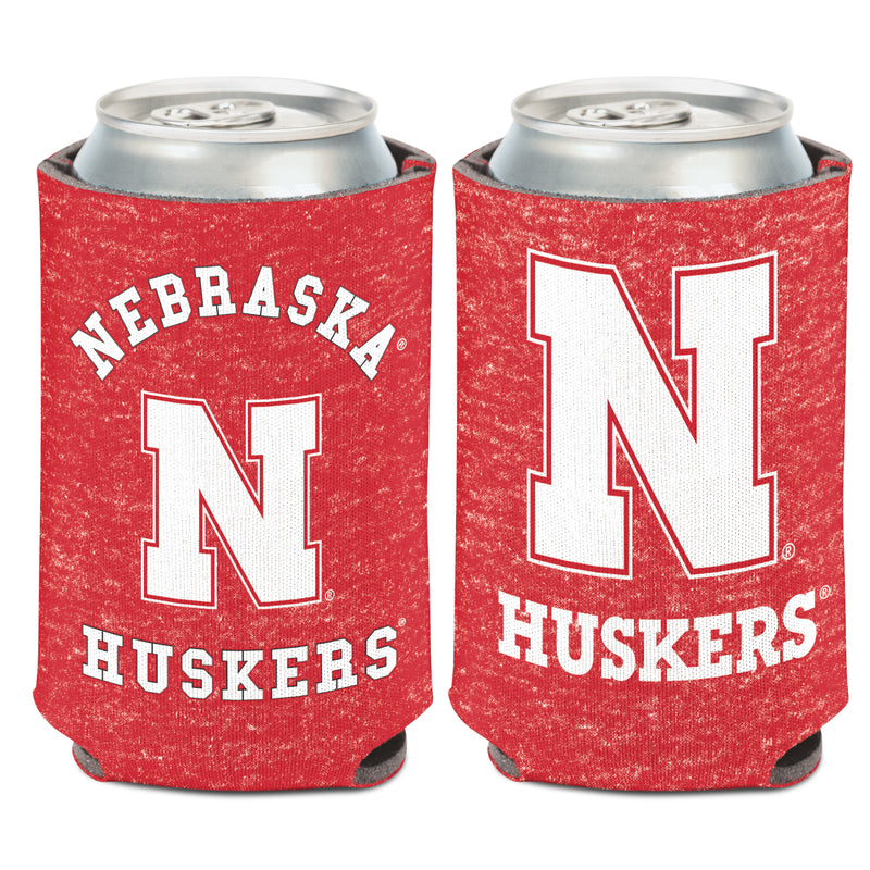 Nebraska Husker Heathered 2-Sided Can Koozie