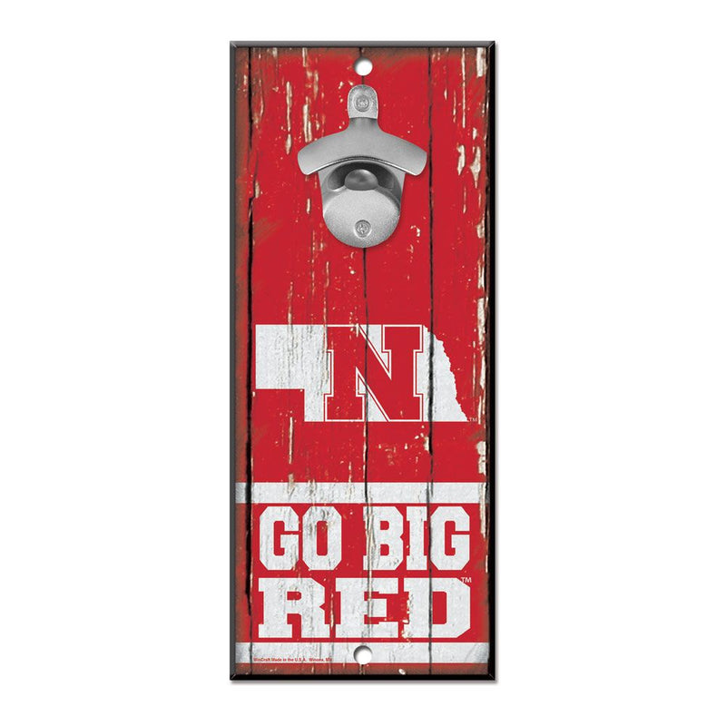 Nebraska Huskers Bottle Opener Sign