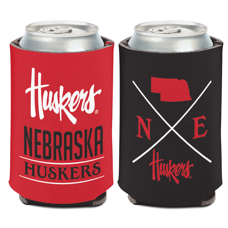 Nebraska Husker Hipster 2-sided Can Koozie