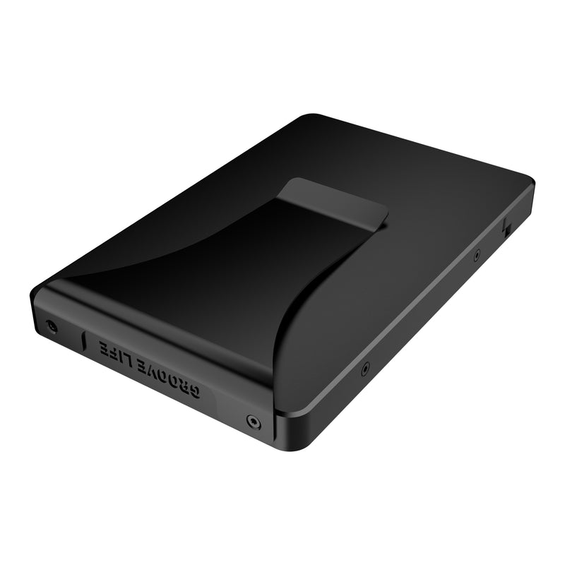 Men's Groove Wallet Black with Money Clip