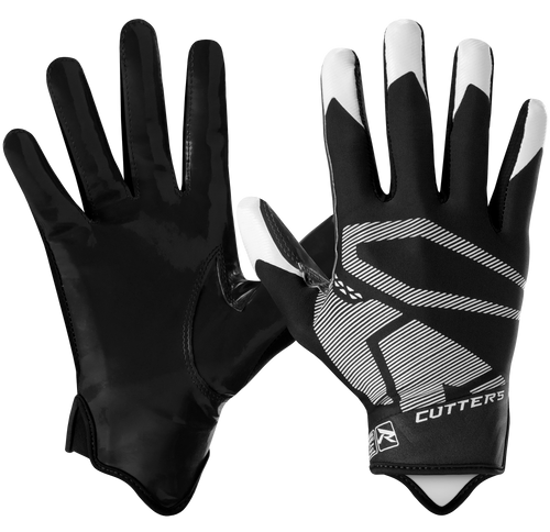 Boys' Cutters Youth Rev 4.0 Football Receivers Gloves - BLACK