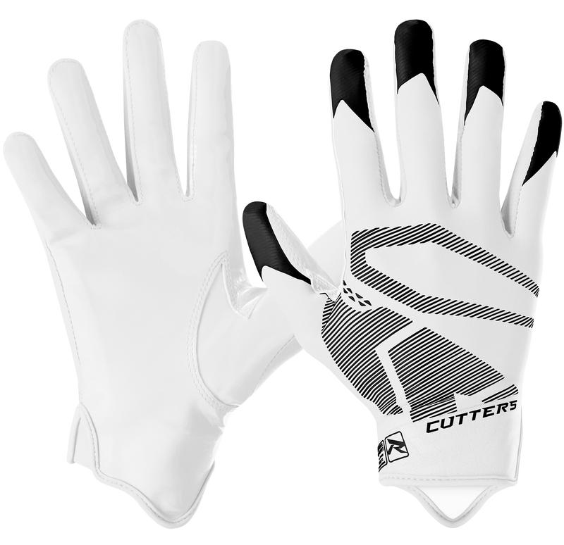 Boys' Cutters Youth Rev 4.0 Football Receivers Gloves - WHITE