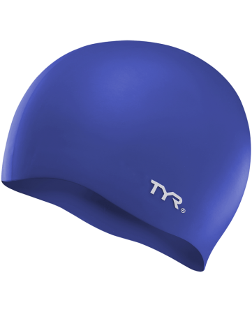 Boys'/Girls' TYR Youth Silicone Swim Cap - 428 - ROYAL