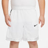 Boys' Nike Youth Elite Stripe Basketball Short - 101 - WHITE
