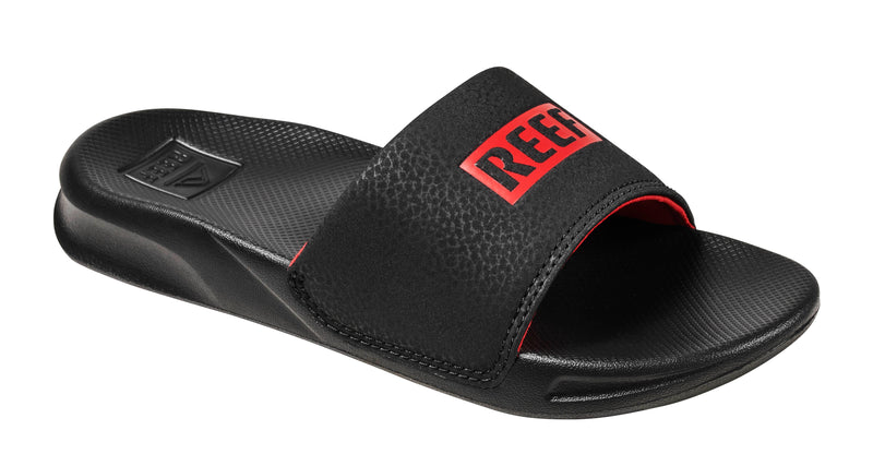Boys' Reef Youth One Slide - BLACK/RED