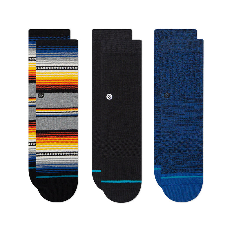 Boys' Stance Roll Out 3-Pack Crew Socks - BLACK