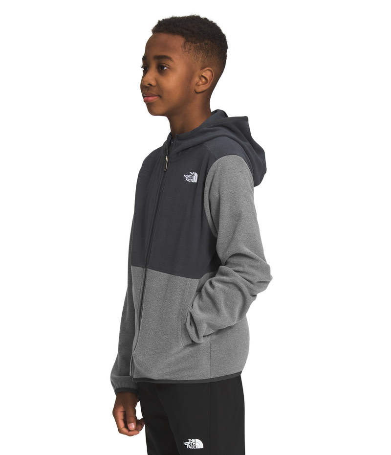 Boys' The North Face Youth Glacier Full-Zip Hoodie - 0C5 GREY