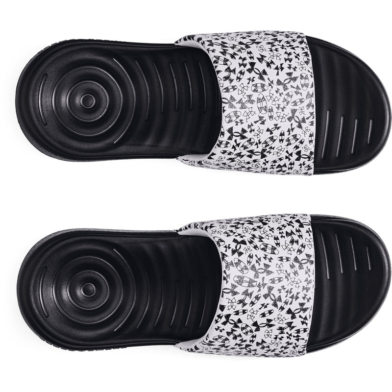 Boys' Under Armour Youth Ansa Graphic Slide Sandal - 105 - WHITE