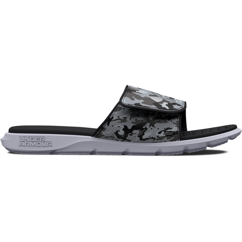 Boys' Under Armour Youth Ignite 7 Graphic Slide Sandal - 100 - GREY