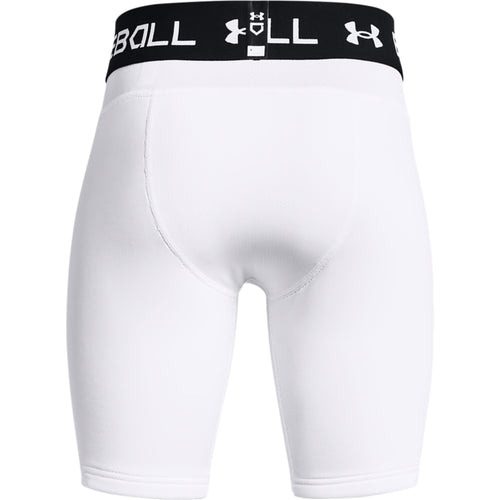 Boys' Under Armour Youth Utility Sliding Shorts - 100 - WHITE/BLACK