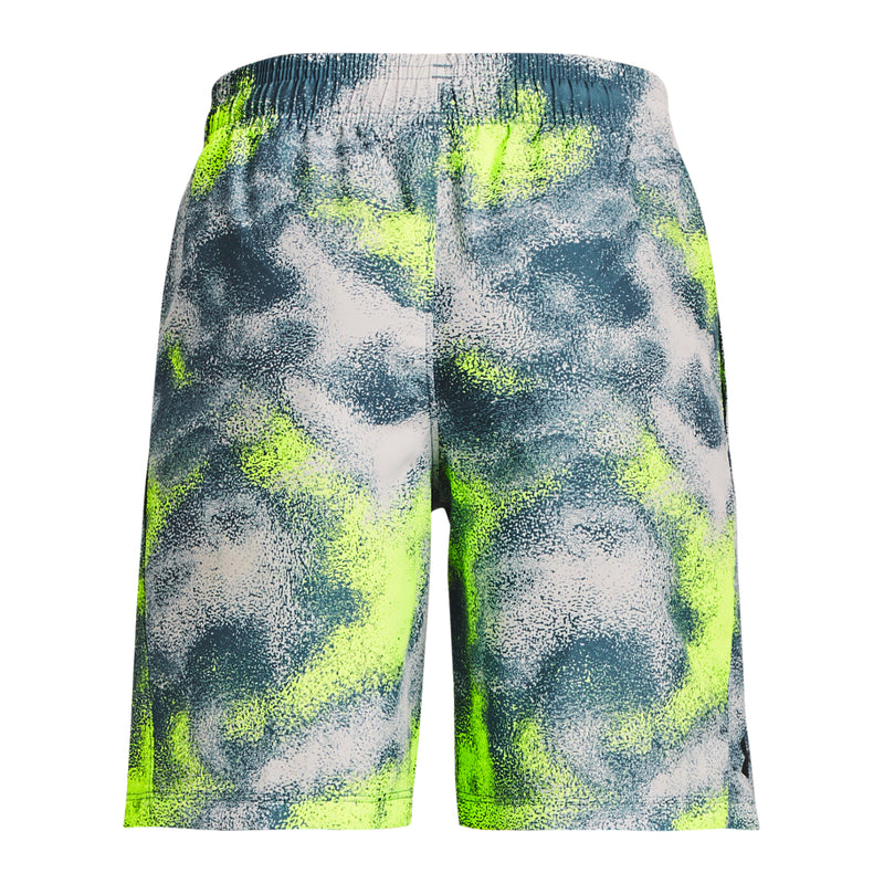 Boys' Under Armour Youth Woven Printed Short - 371 - LIME SURGE