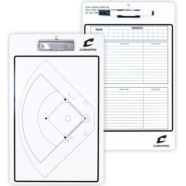 Champro Baseball/Softball Coach's Dry Erase Board with Marker