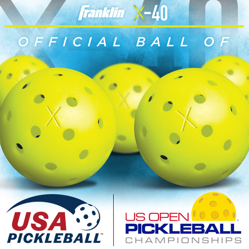Franklin X-40 6-Pack Outdoor Pickleballs - OPTICYEL