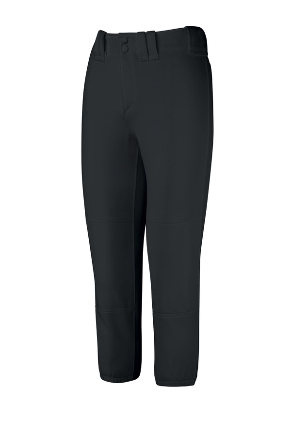 Girls' Mizuno Youth Belted Softball Pant - 9090 - BLACK