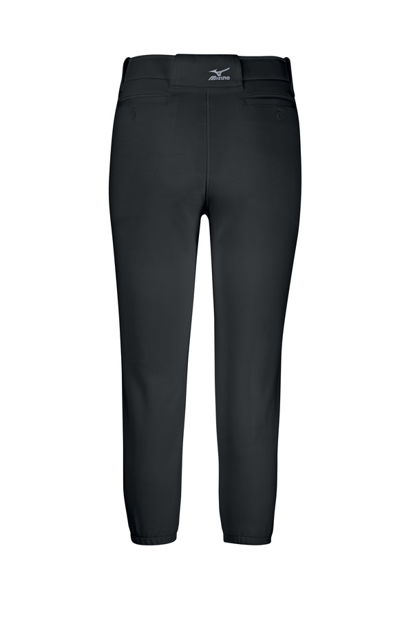 Girls' Mizuno Youth Belted Softball Pant - 9090 - BLACK