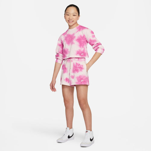Girls' Nike Youth Washed Shorts - 623 FUCH