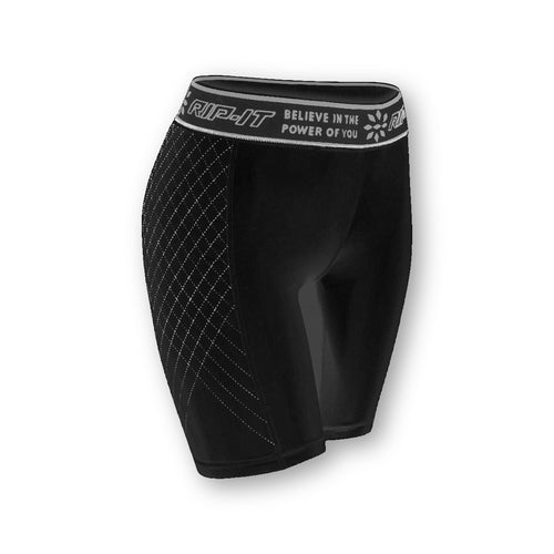 Girls' Rip-It Period-Protection Softball Sliding Shorts - 001 - BLACK