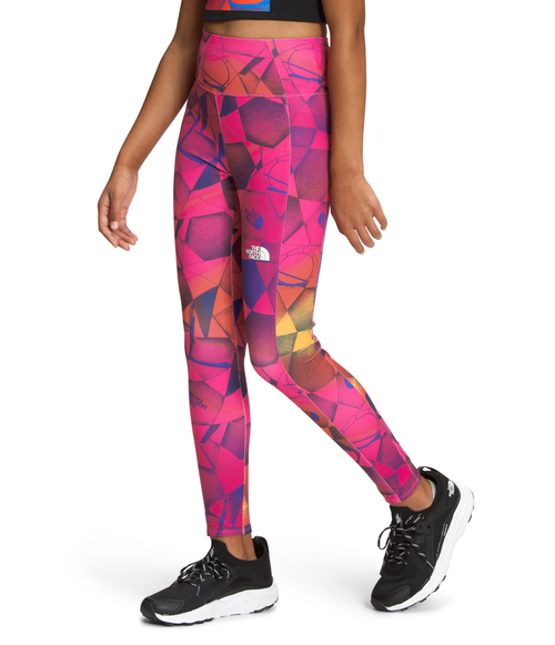 Girls' The North Face Youth Printed Never Stop Tights - 96J