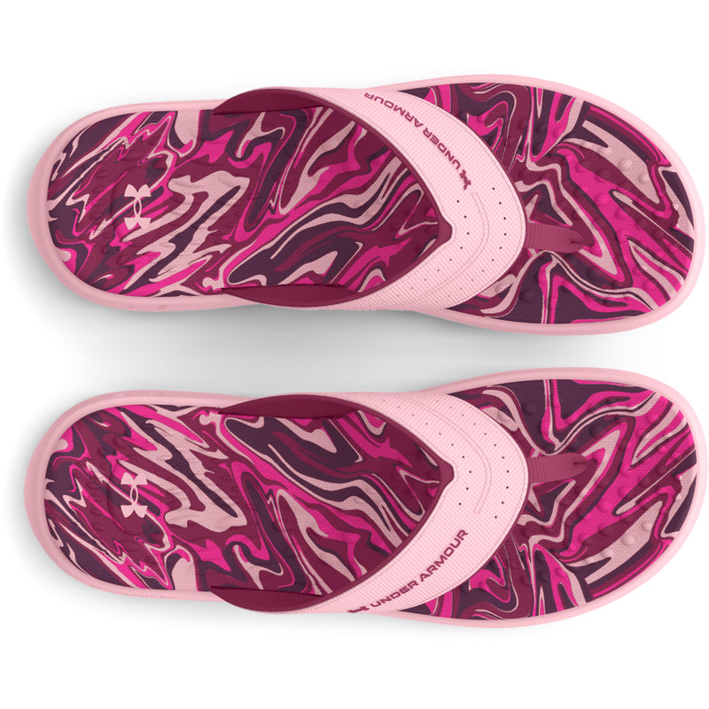 Girls' Under Armour Ignite Marbella Graphic Sandals - 600 - PINK
