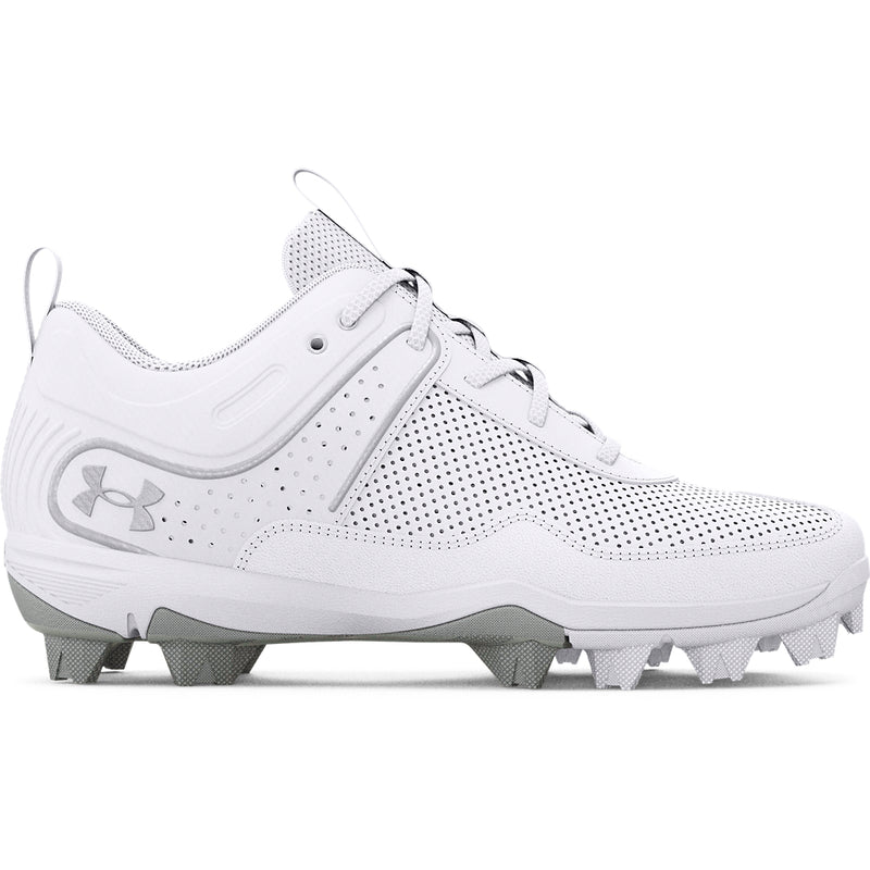 Girls' Under Armour Youth Glyde RM Jr Softball Cleats - 100 - WHITE/BLACK