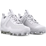 Girls' Under Armour Youth Glyde RM Jr Softball Cleats - 100 - WHITE/BLACK