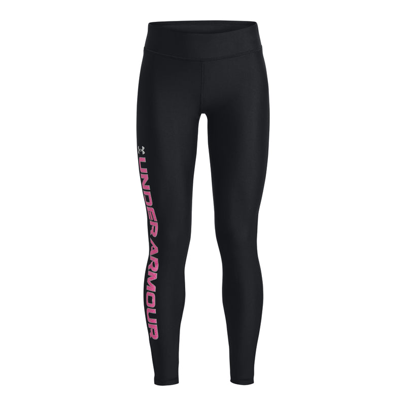 Girls' Under Armour Youth HeatGear Branded Legging - 002 - BLACK