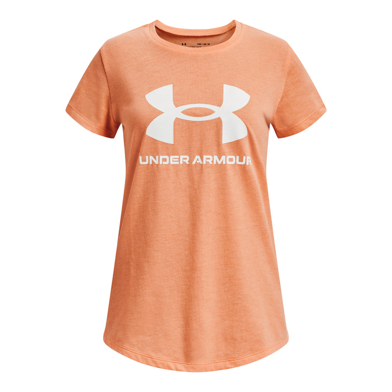 Girls' Under Armour Youth Sportstyle Graphic Tee - 869 - MELLOW ORANGE