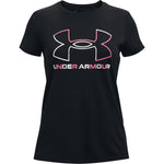 Girls' Under Armour Youth Tech Big Logo Tee - 001 - BLACK
