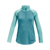 Girls' Under Armour Youth Tech Graphic 1/2 Zip - 433 - GLACIER BLUE