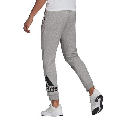 Men's Adidas Essentials Fleece Tapered Cuff Logo Pant - GREY