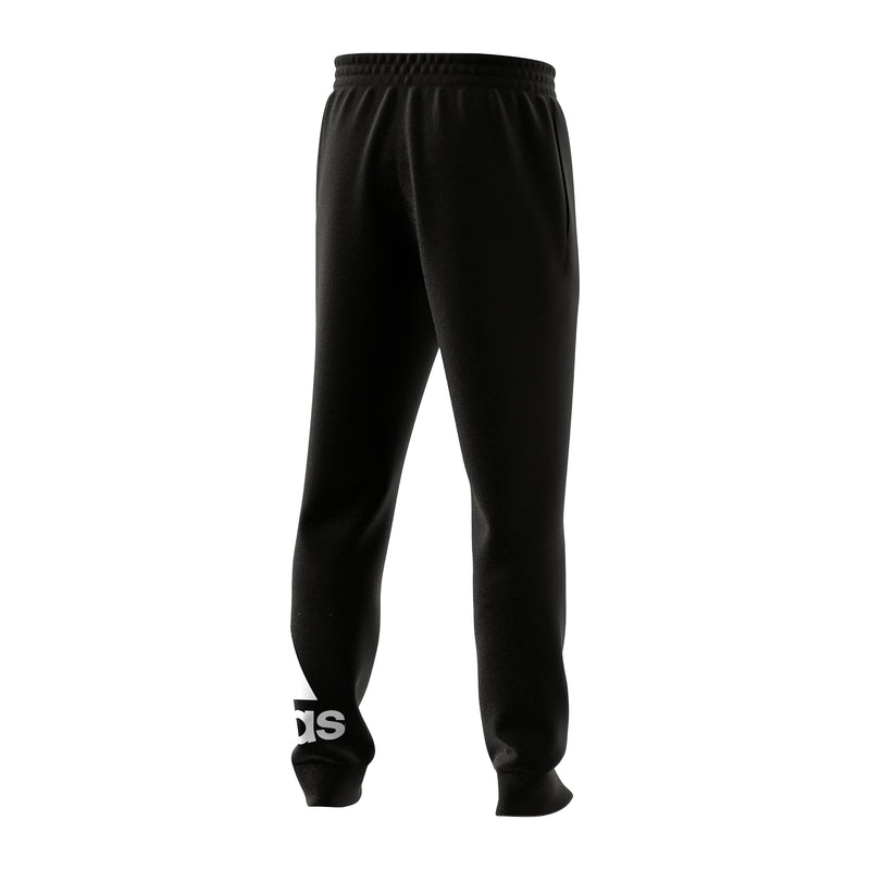 Men's Adidas Essentials Fleece Tapered Cuff Logo Pants - BLACK