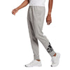 Men's Adidas Essentials French Terry Tapered Cuff Logo Pant - GREY