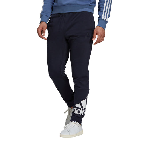 Men's Adidas Essentials French Terry Tapered Cuff Logo Pant - INK
