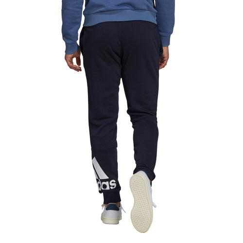 Men's Adidas Essentials French Terry Tapered Cuff Logo Pant - INK