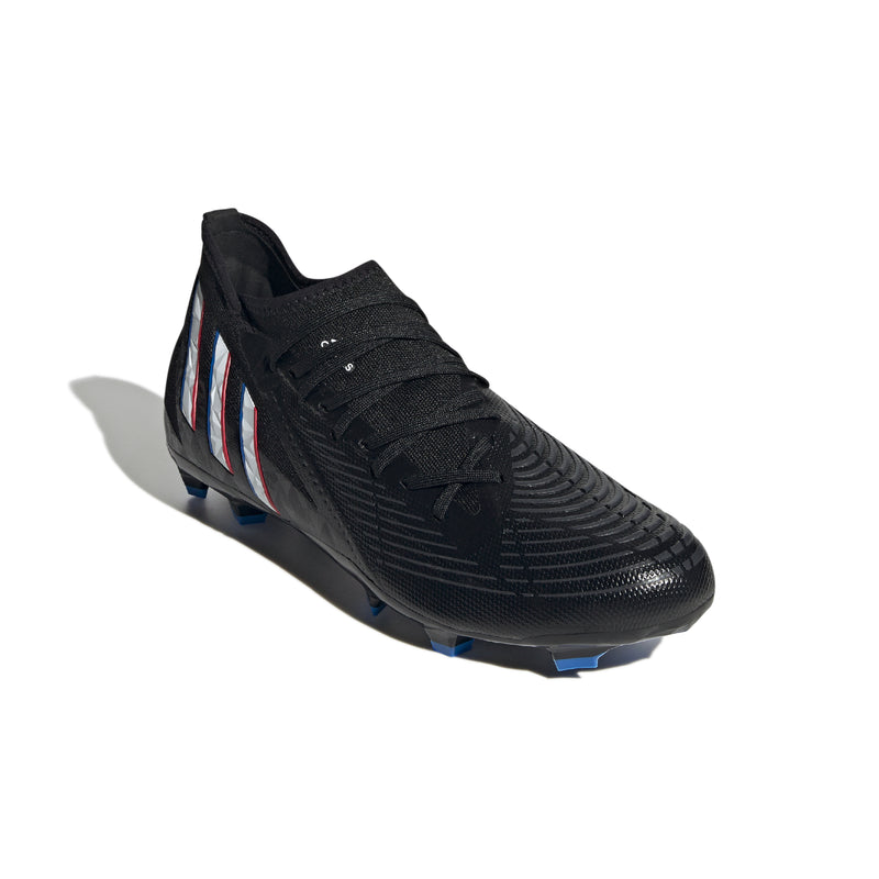 Men's Adidas Predator Edge.3 Firm Ground Soccer Cleats - BLACK/WHITE