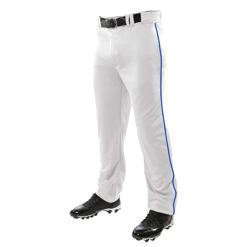 Men's Champro Triple Crown Open-Bottom Baseball Pant with Braid - WHI/ROY