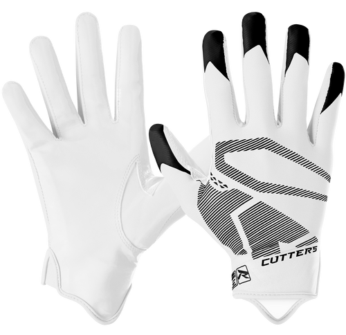 Men's Cutters Rev 4.0 Football Receivers Gloves - WHITE