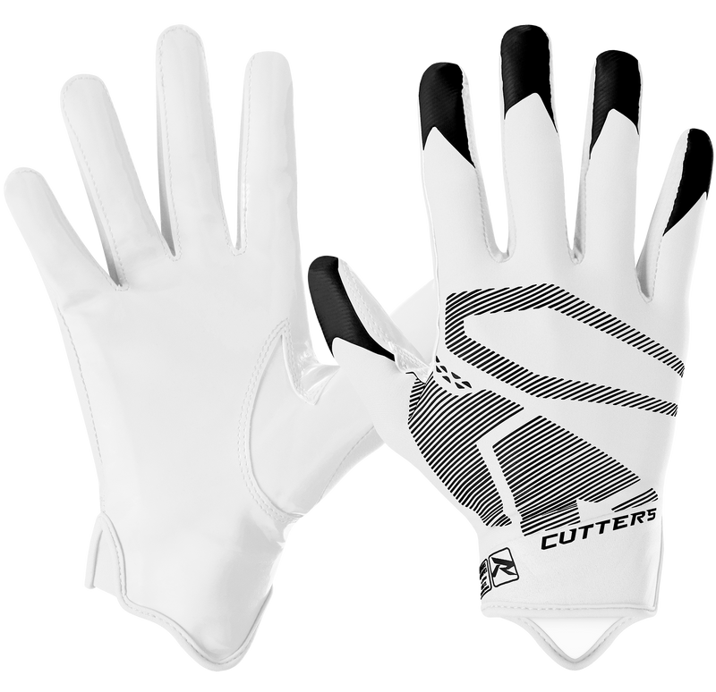 Men's Cutters Rev 4.0 Football Receivers Gloves - WHITE