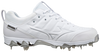 Men's Mizuno 9-Spike Ambition 2 Metal Baseball Cleats - 0000 - WHITE