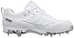 Men's Mizuno 9-Spike Ambition 2 Metal Baseball Cleats - 0000 - WHITE