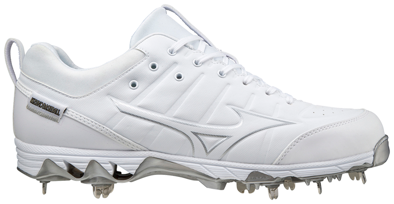 Men's Mizuno 9-Spike Ambition 2 Metal Baseball Cleats - 0000 - WHITE