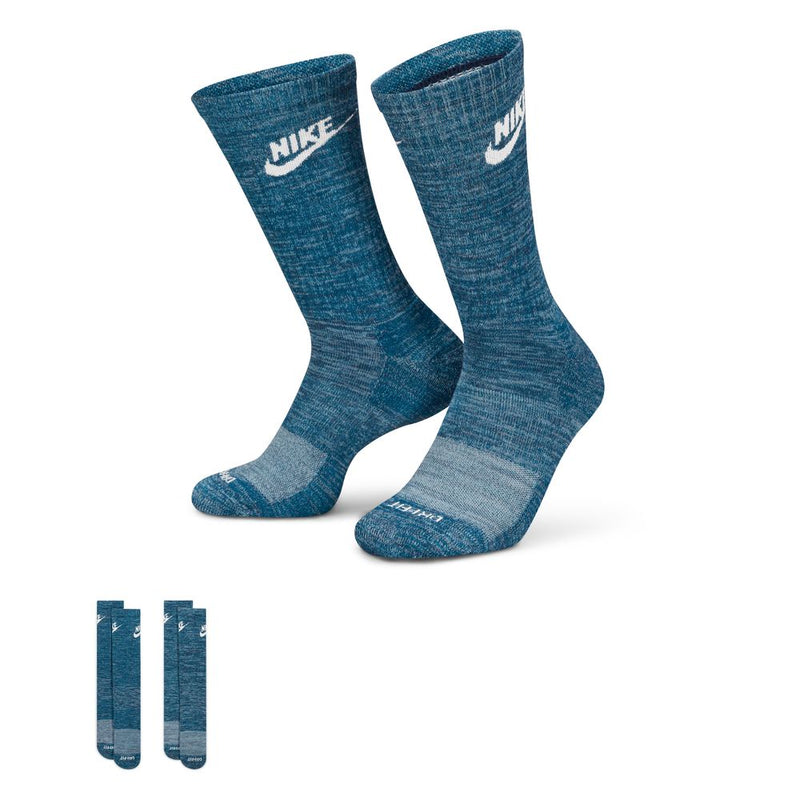 Men's Nike Everday Plus Cushioned Crew Socks - 400 - BLUE