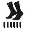 Men's Nike Everyday Cushioned 6-Pack Crew Socks - 010 - BLACK