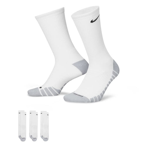 Men's Nike Everyday Max Cushioned 3-Pack Crew Socks - 100 - WHITE