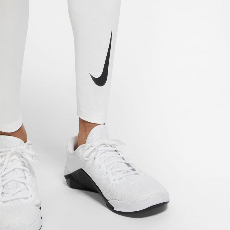 Men's Nike Pro Warm Tight - 100 - WHITE/BLACK